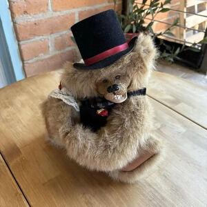 KIMBEARLY'S The Gambler 16" Fully Jointed Plush Bear Originals vintage plush